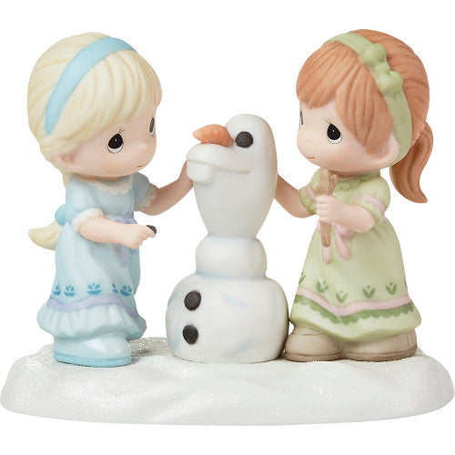 Building a Snowman is Better with You Disney Precious Moments Figurine