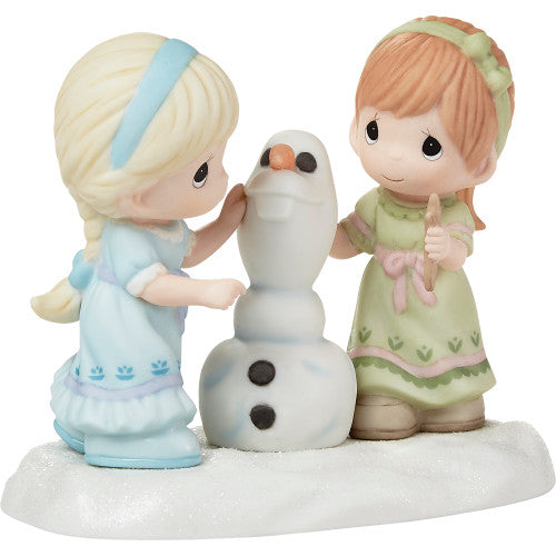 Building a Snowman is Better with You Disney Precious Moments Figurine