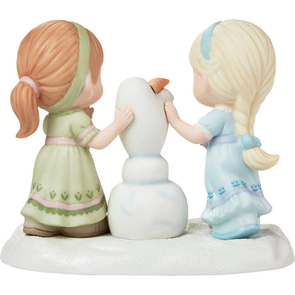 Building a Snowman is Better with You Disney Precious Moments Figurine