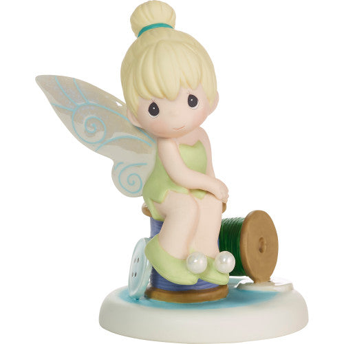 Tinkerbell on Spool of Thread Precious Moments