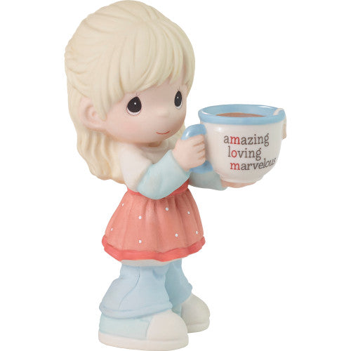 Mom, You're Amazing, Loving, Marvelous Blonde Girl Precious Moments Figurine