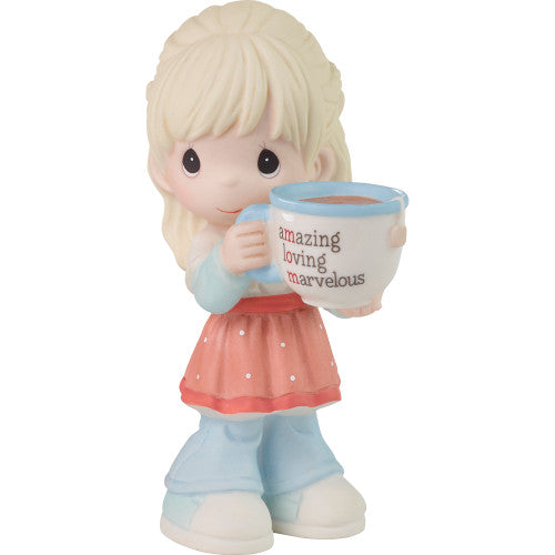 Mom, You're Amazing, Loving, Marvelous Blonde Girl Precious Moments Figurine