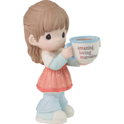Mom, You're Amazing, Loving, Marvelous Brunette Girl Precious Moments Figurine
