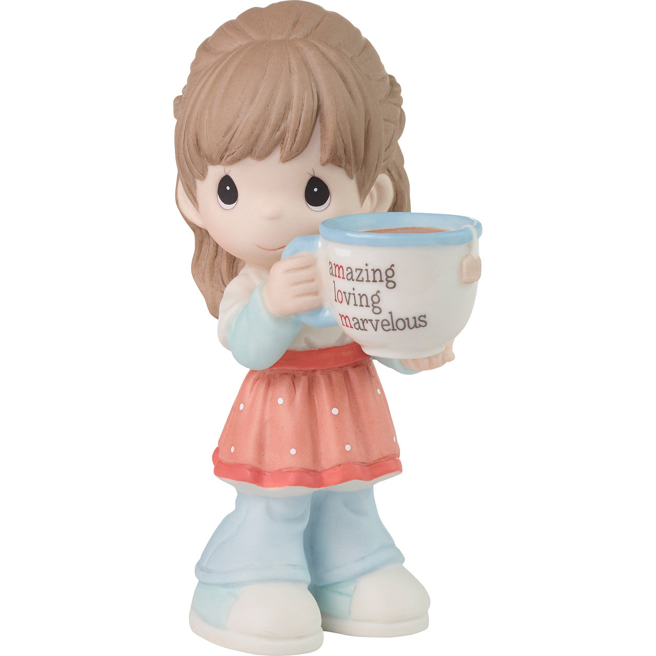 Mom, You're Amazing, Loving, Marvelous Brunette Girl Precious Moments Figurine