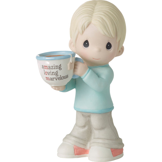 Mom, You're Amazing, Loving and Marvelous Blonde Boy Precious Moments Figurine