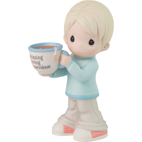 Mom, You're Amazing, Loving and Marvelous Blonde Boy Precious Moments Figurine