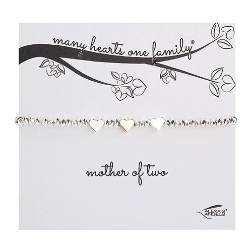 Many Hearts Mother of Two Bracelet