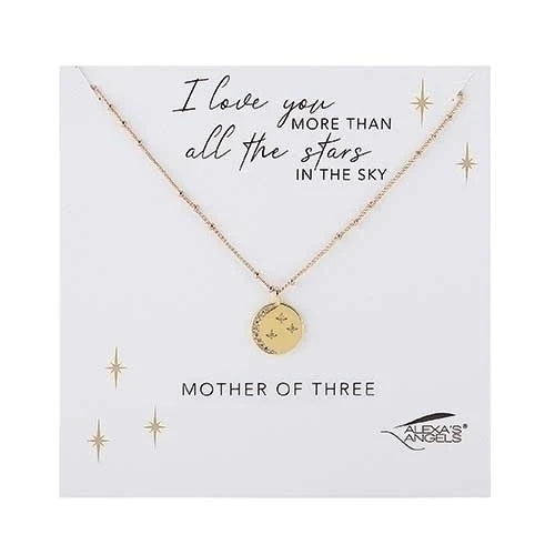 Moon and Stars Mother of Three Necklace