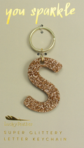 S Glitter Keychain