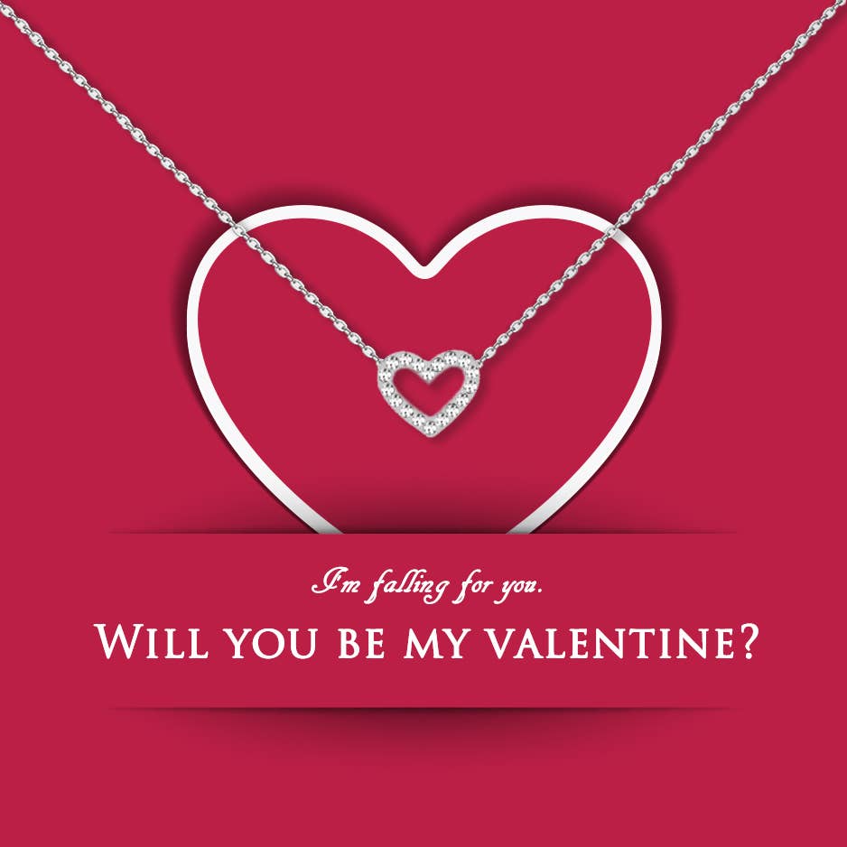 I'm Falling For You..Will You Be My Valentine Necklace