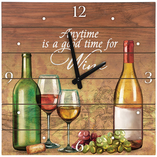 Time For Wine Wall Clock