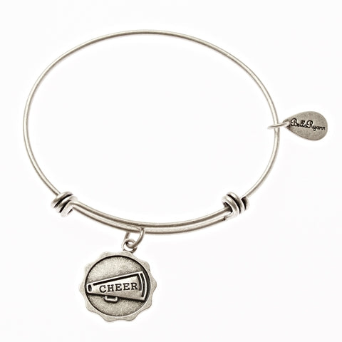 Cheer Megaphone Expandable  Bangle Charm Bracelet