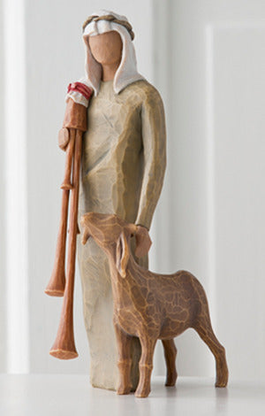 “Zampognaro Shepherd” (With Bagpipe) Willow Tree Figurine