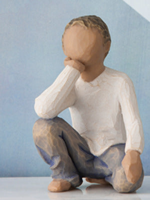 Inquistive Child Willow Tree Figurine (Darker skin tone and hair color)