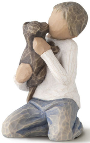 “Kindness Boy” Willow Tree Figurine (Darker skin tone and hair color)