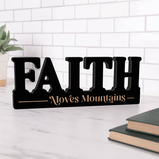 Faith Moves Mountains Word Décor