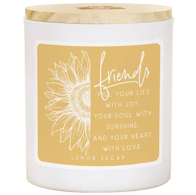 Friends Fill Your Life..Lemon Sugar Candle