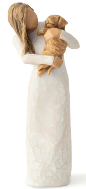 “Adorable You” (Golden Dog) Willow Tree Figurine