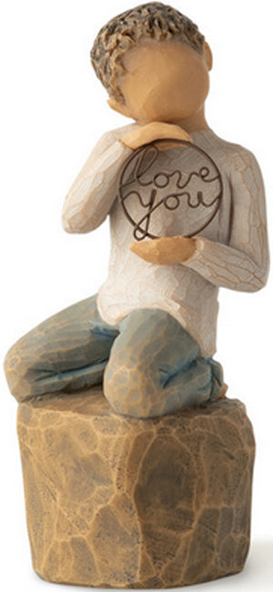“Love You Too” (Lighter Skin) Willow Tree Figurine