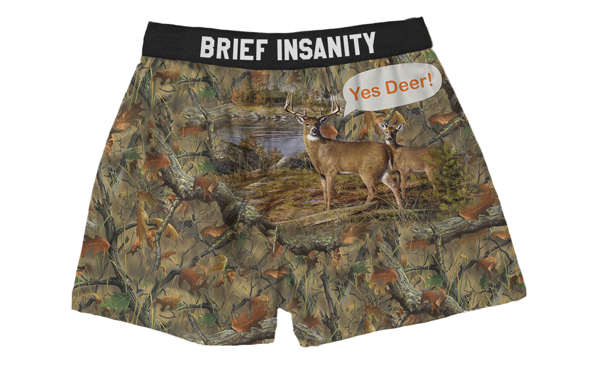 BRIEF INSANITY - Yes Deer Boxer Shorts