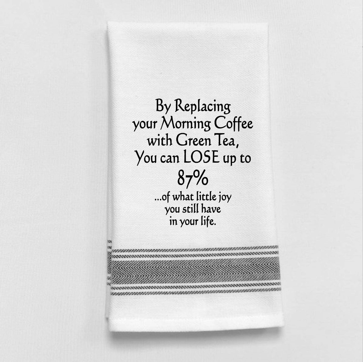 By replacing your morning coffee with green tea..... towel