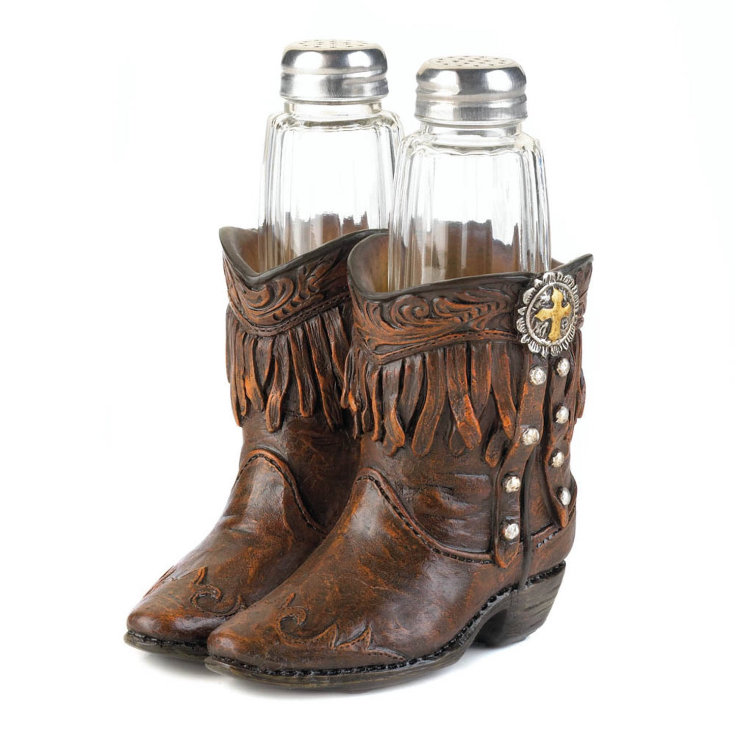 Zingz & Thingz - Cowboy Boots S and P Shakers Holder Set