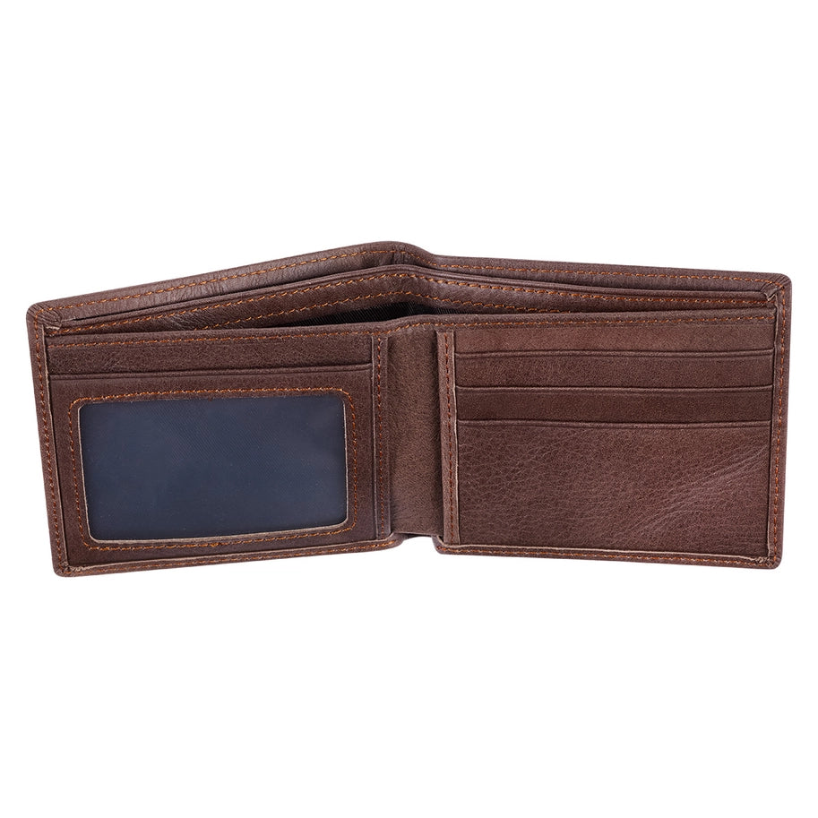 Wings Like Eagles Dark Brown Genuine Leather Wallet