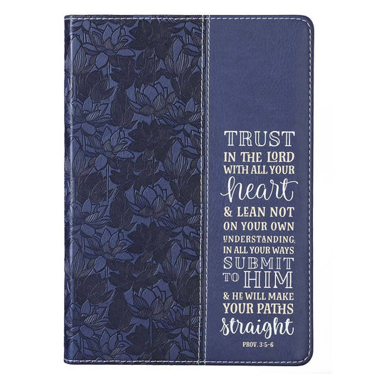 Trust in the Lord Navy Faux Leather Classic Journal