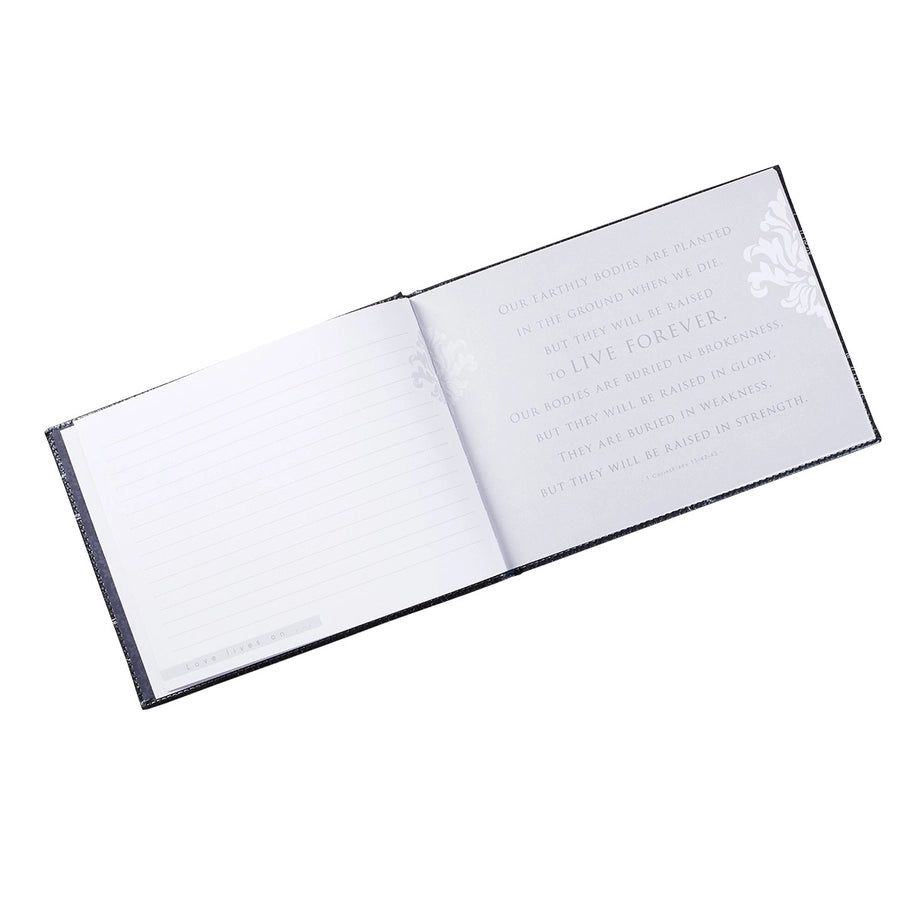 In Loving Memory Charcoal Guest Book