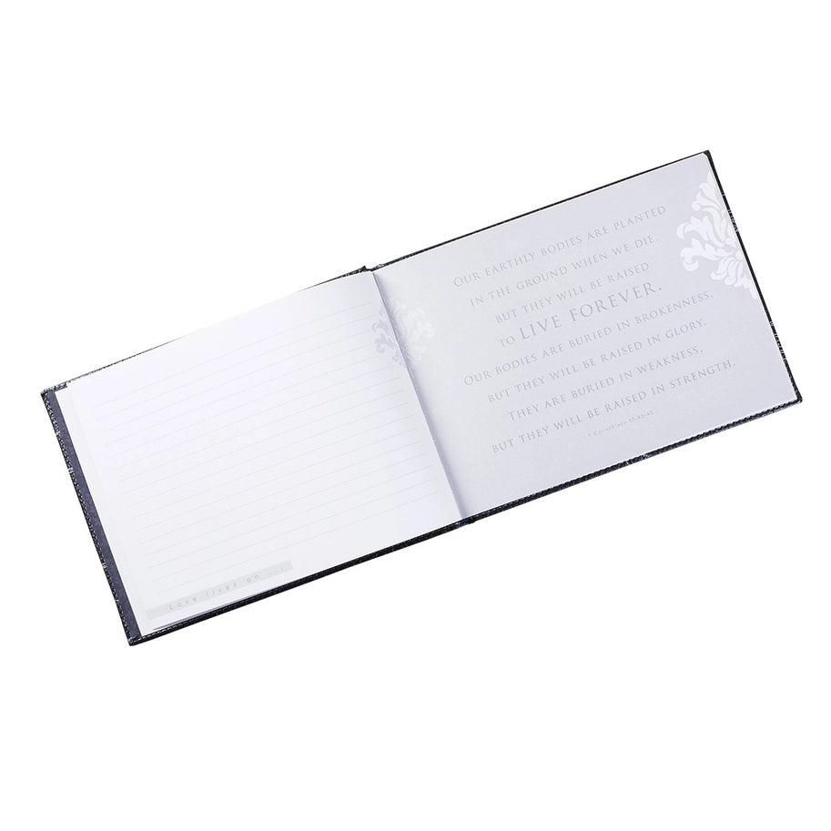 In Loving Memory Charcoal Guest Book
