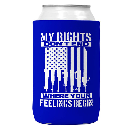 My Rights Don't End Blue Can Coozie