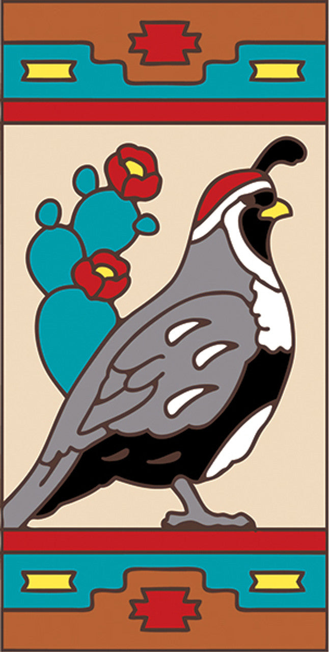 Southwest Quail Left Tile