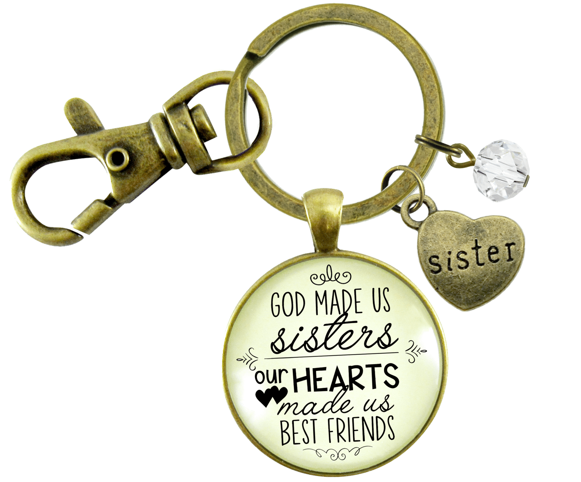 God Made Us Sisters..Keychain