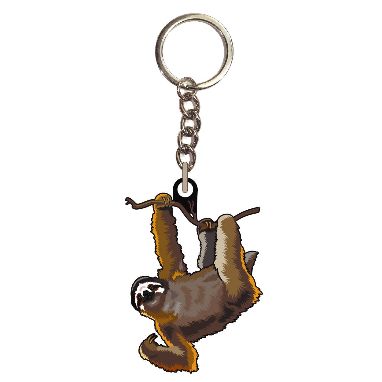 Sloth Embroidered Keychain