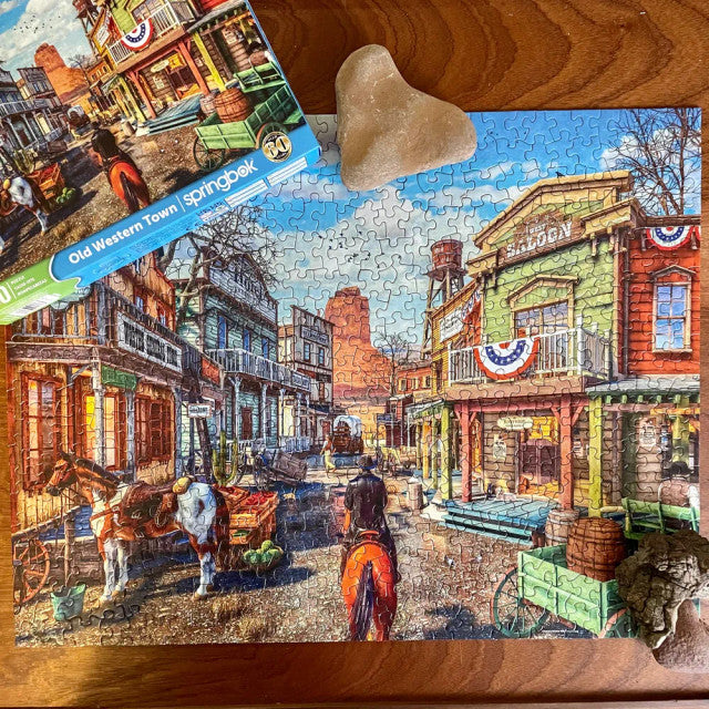 Old Western Town 500 Piece Jigsaw Puzzle