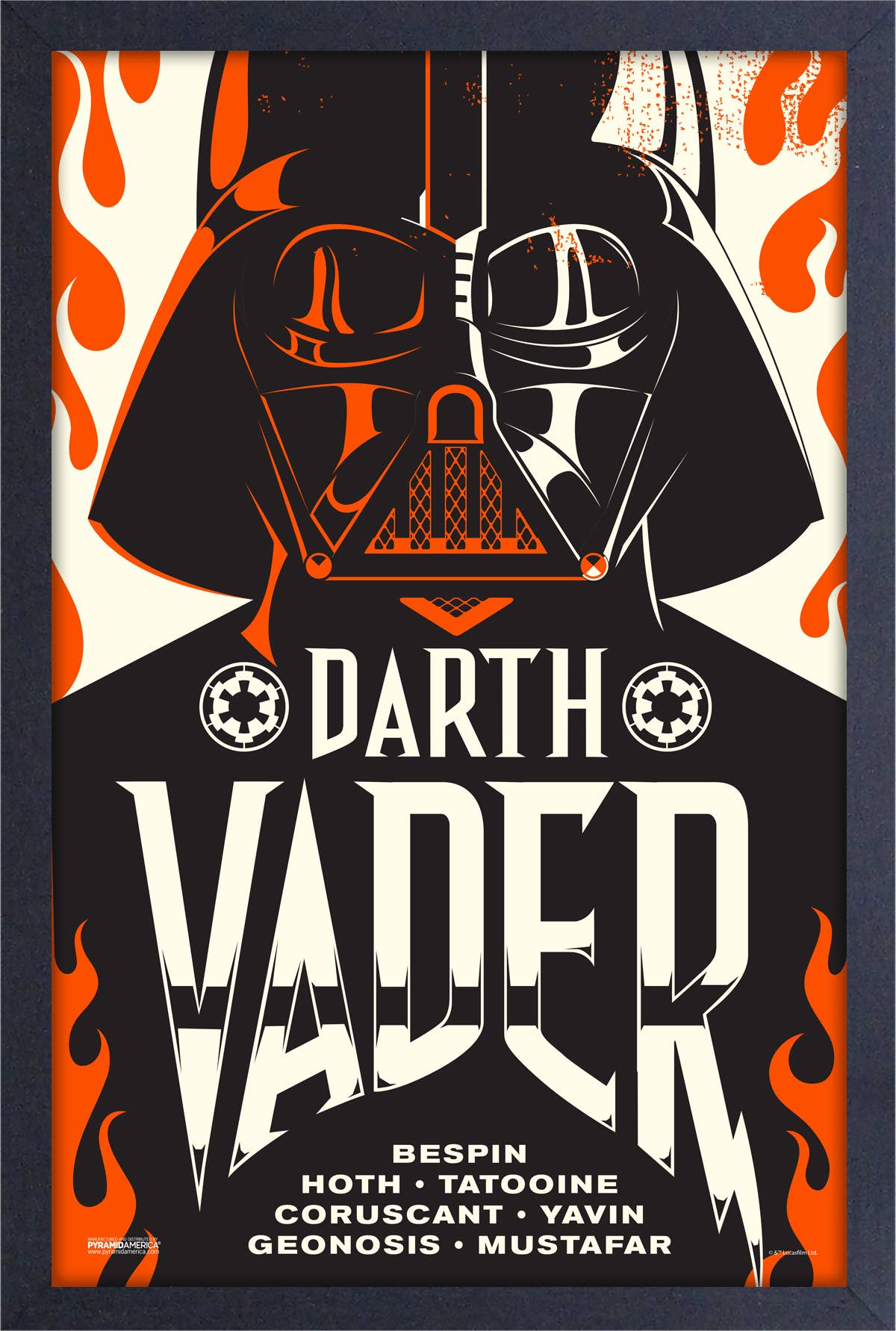 Darth Vader World Tour Framed Print