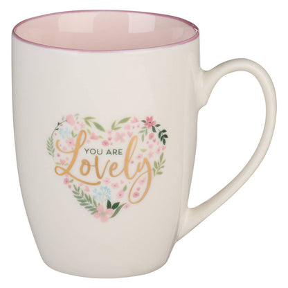 You Are Lovely Pink Heart Ceramic Mug