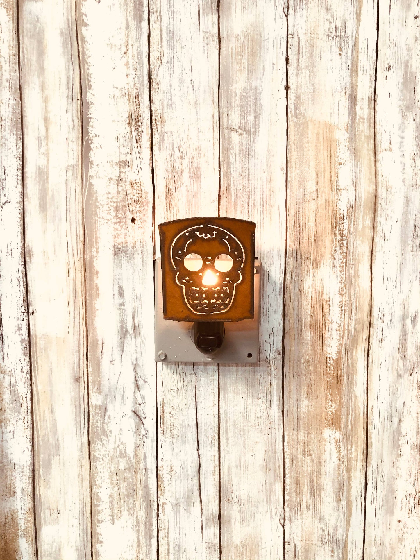 Sugar Skull Rustic Nightlight