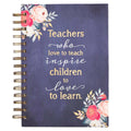 Teachers Who Love To Teach Navy Large Wirebound Journal
