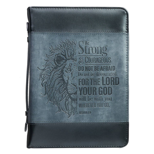 Be Strong Lion Bible Cover