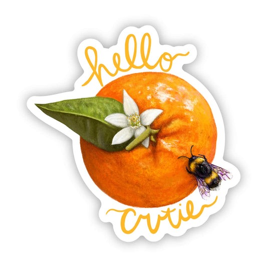 Hello Cutie Orange Sticker
