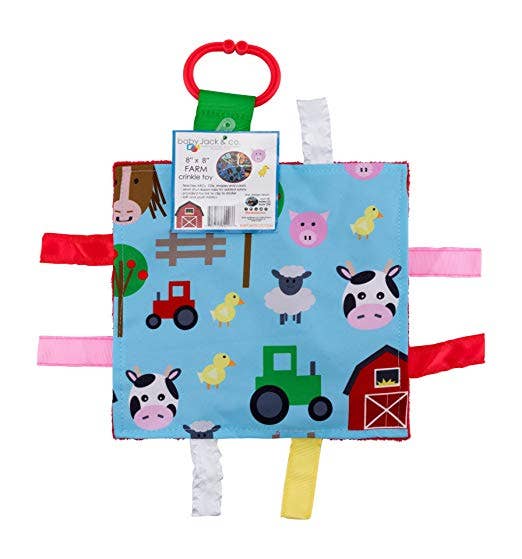Farm Crinkle Tag Square Toy