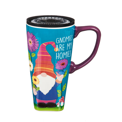 Gnomies are my Homies Ceramic Travel Coffee Cup