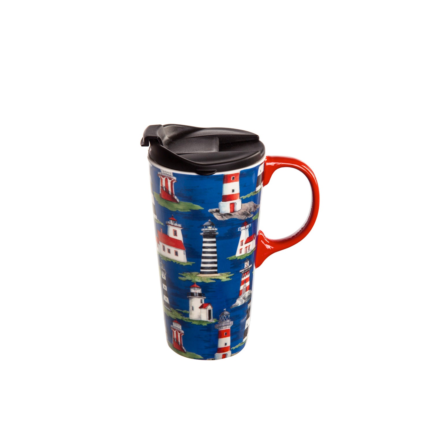 Lighthouses Ceramic Travel Coffee Cup