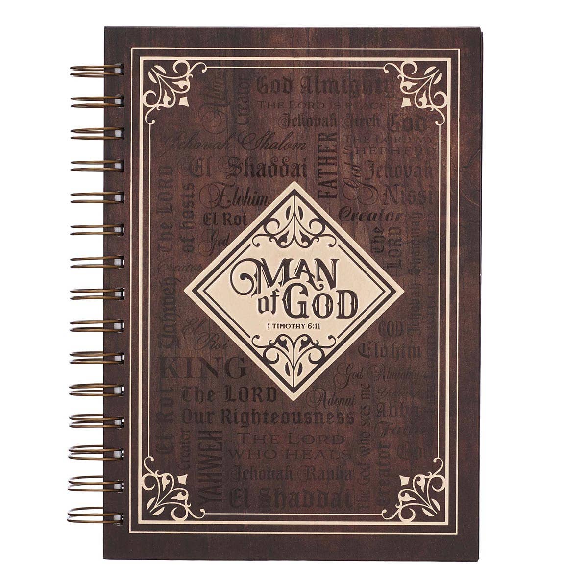 Man Of God Large Wirebound Journal