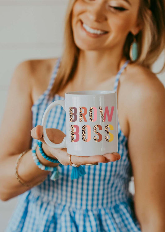 Brow Boss - Colored Leopard - Esthetician Coffee Mug