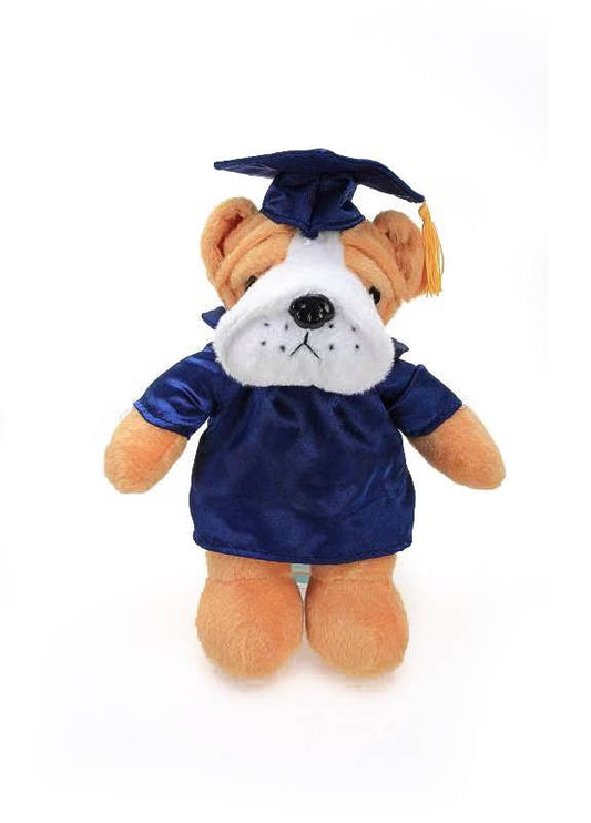Graduation Stuffed Bulldog