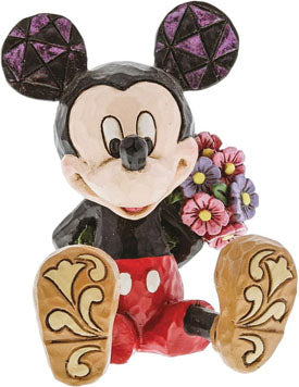 Mini Mickey Mouse with Flowers Figurine