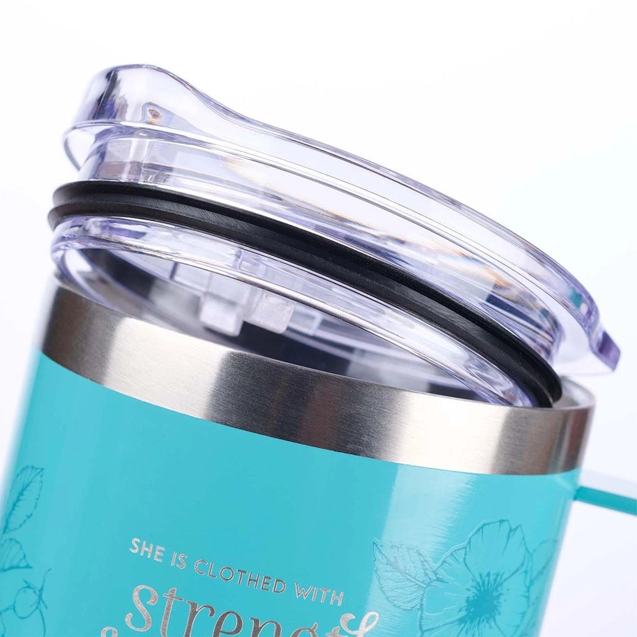 She is Clothed...Teal Stainless Steel Mug