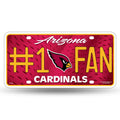 Arizona Cardinals #1 Fan Metal Tag/License Plate